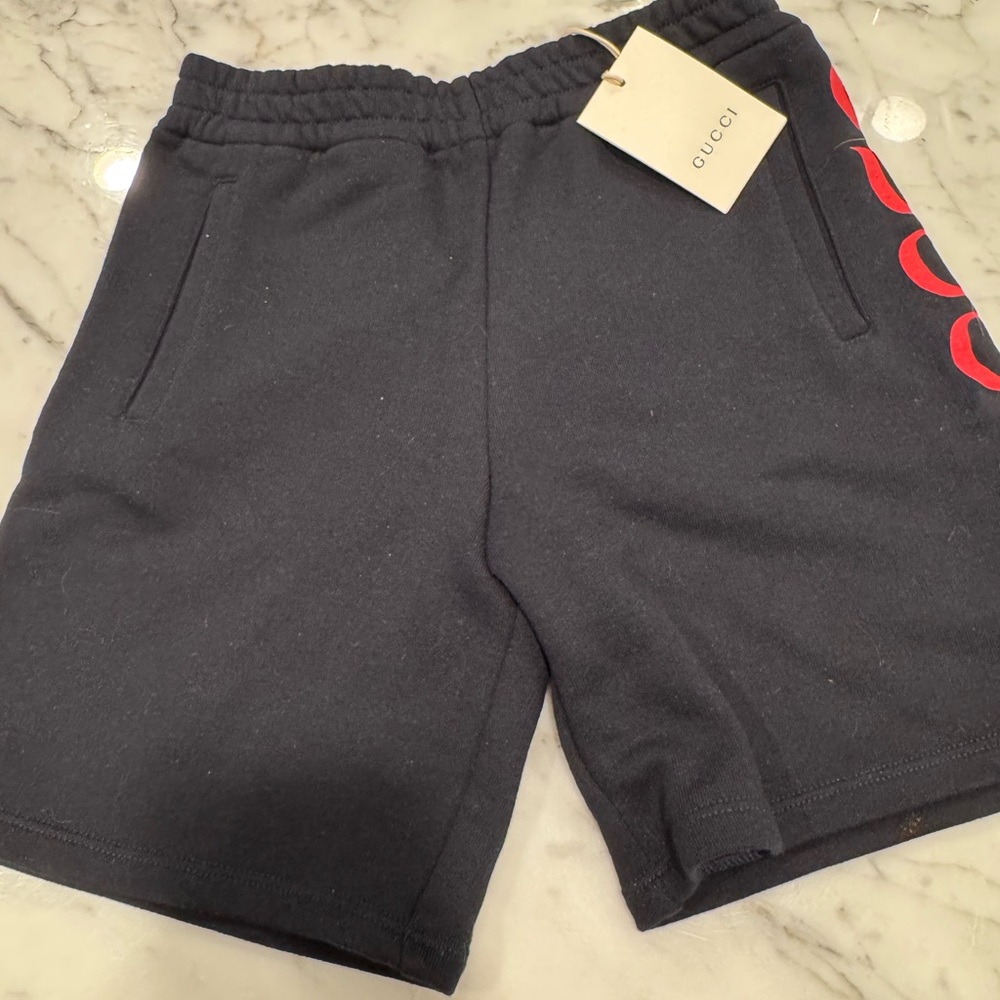 Boys Gucci Bermuda Shorts in navy, size 10. BNWT, purchased from Neiman Marcus.